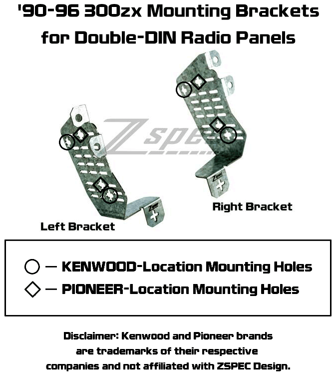 ZSPEC LHD Double-Din Radio Bezel w/Brackets for '90-99 Nissan Z32 300zx - ZSD-376078-  DRIVEN - 7