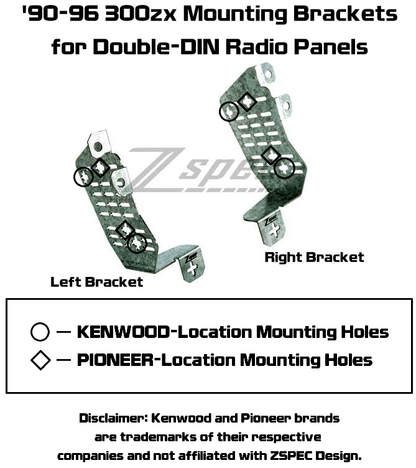ZSPEC LHD Double-Din Radio Bezel w/Brackets for '90-99 Nissan Z32 300zx - ZSD-376078-  DRIVEN - 7