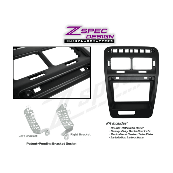 ZSPEC LHD Double-Din Radio Bezel w/Brackets for '90-99 Nissan Z32 300zx - ZSD-376078-  DRIVEN - 2