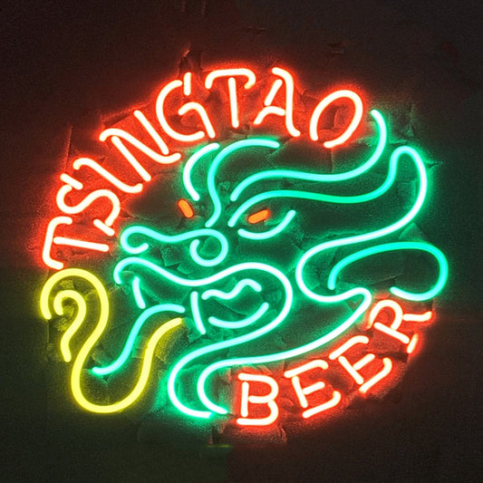 Tsingtao Beer with Dragon Neon Signs Light - ME553-  DRIVEN - 1