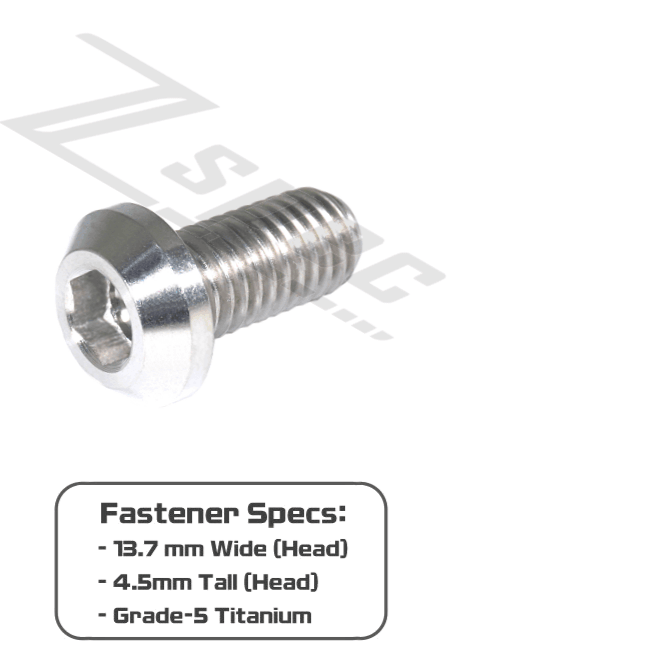 ZSPEC M8-1.25x16mm Dress Up Bolts® Fastener, Angled Head, Titanium Grade-5, Per Each - ZSD-562556-ZSD-562563-ZSD-562570-ZSD-562587-ZSD-562594-  DRIVEN - 2