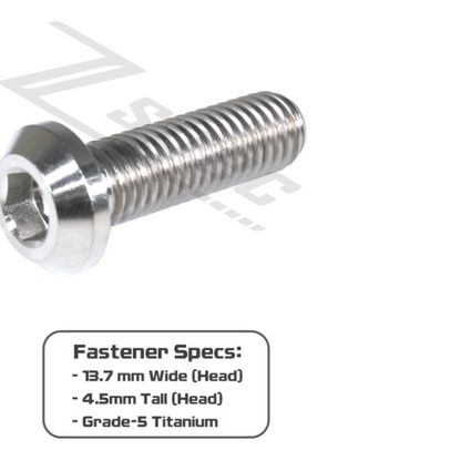 ZSPEC M8-1.25x25mm Dress Up Bolts® Fastener, Angled Head, Titanium Grade-5, Per Each - ZSD-562044-ZSD-562051-ZSD-562068-ZSD-562075-ZSD-562082-  DRIVEN - 2