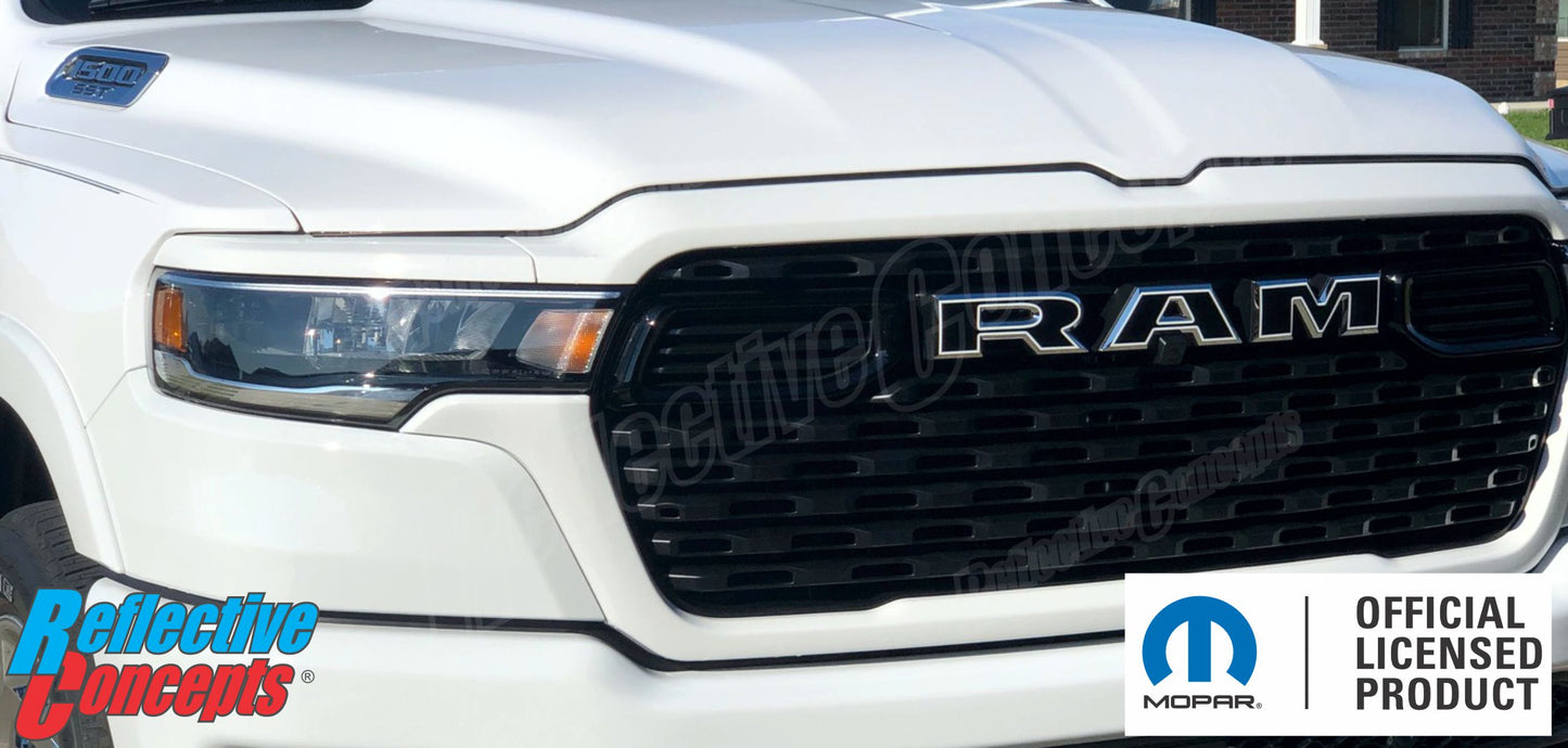 RAM Grille Emblem Overlay Decal   - 2025-2026 Ram 1500 - Ram25:Ram-F-1-Ram25:Ram-F-2-Ram25:Ram-F-3-Ram25:Ram-F-4-Ram25:Ram-F-5-  DRIVEN - 7