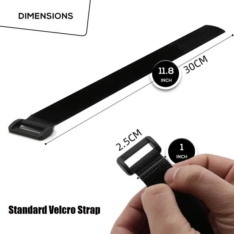 Elastic Nylon Velcro Cable Strap with Buckle for EV Hover - EVH-XL-BLK-STRAP-EVH-STD-STRAP-EVH-L-WHT-STRAP-EVH-L-BLK-STRAP-  DRIVEN - 8