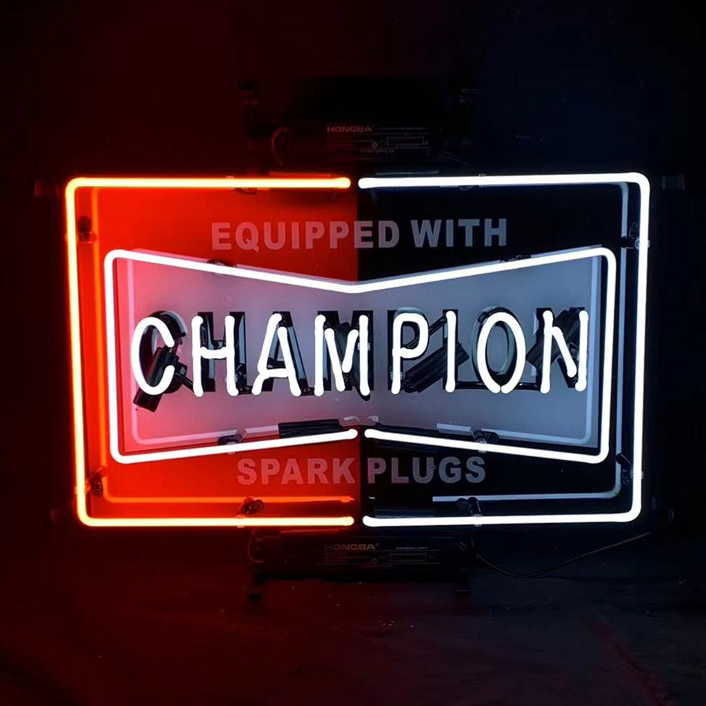 Equipped with Champion Spark Plugs Neon Signs Light - MEX348-  DRIVEN - 2