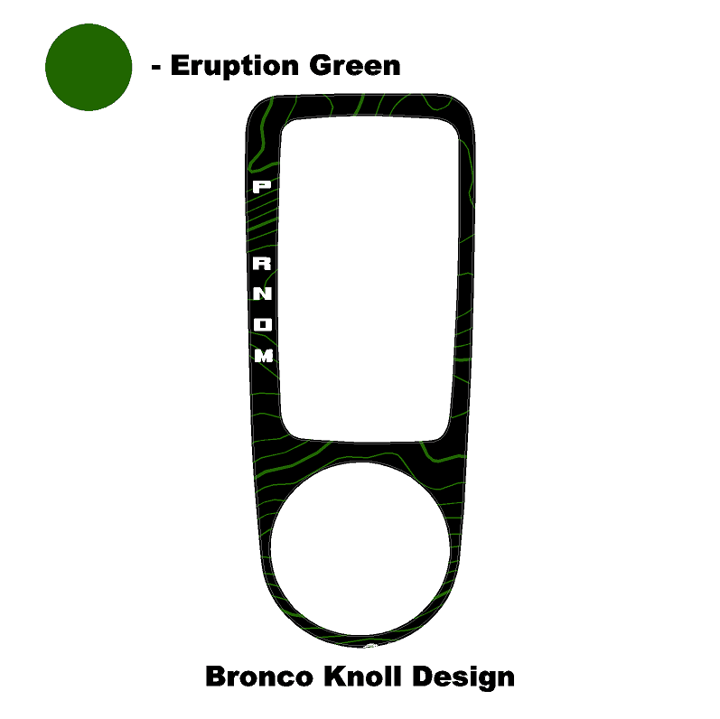 Topo Automatic Shifter Overlay (Printed Series) - 2021+ Bronco Automatic