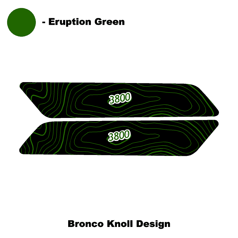 Topo Interior Rear Door Grab Handle Overlay Kit (Printed Series) - 2021+ Bronco 4 Door