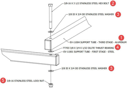 3-Foot Extender Arm for EV Hover Version 4