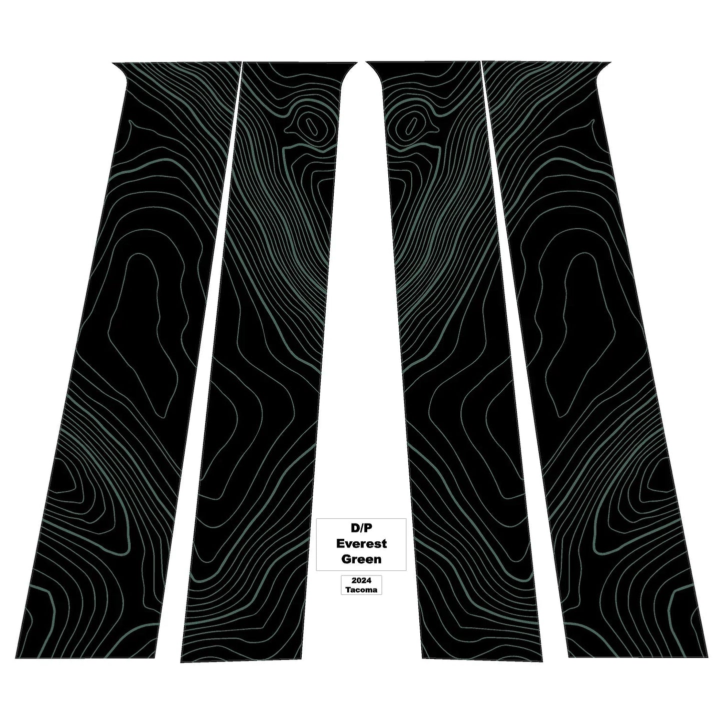 Topographic B Pillar Overlays - 2024+ Tacoma Double Cab / 2025+ 4Runner - 24TACOBPILLAR-ARG-24TACOBPILLAR-CBNG-24TACOBPILLAR-CG-24TACOBPILLAR-DS-24TACOBPILLAR-RR-  DRIVEN - 19