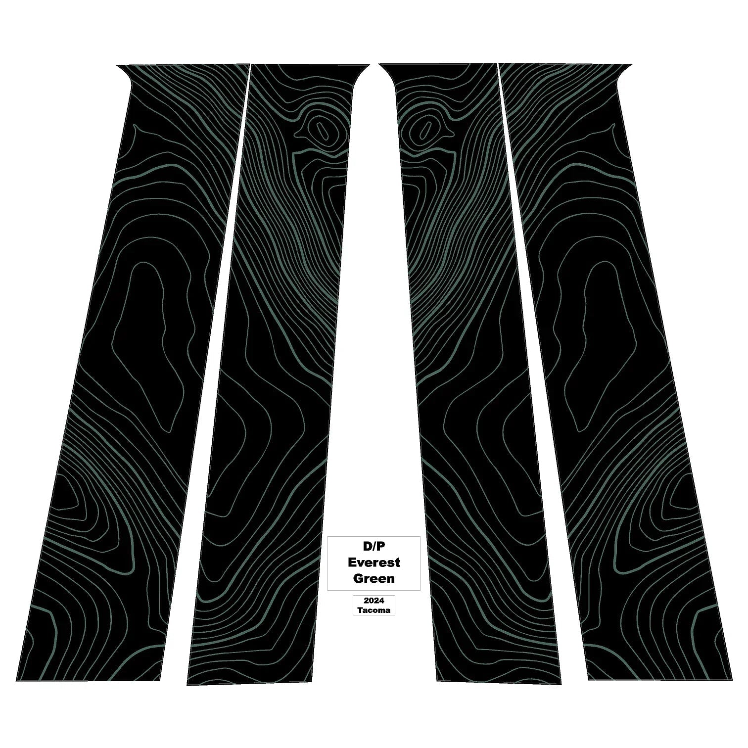 Topographic B Pillar Overlays - 2024+ Tacoma Double Cab / 2025+ 4Runner - 24TACOBPILLAR-ARG-24TACOBPILLAR-CBNG-24TACOBPILLAR-CG-24TACOBPILLAR-DS-24TACOBPILLAR-RR-  DRIVEN - 19