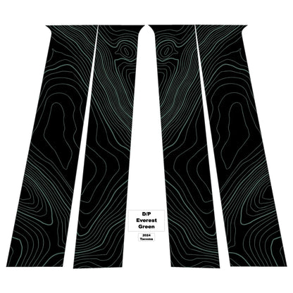 Topographic B Pillar Overlays - 2024+ Tacoma Double Cab / 2025+ 4Runner - 24TACOBPILLAR-ARG-24TACOBPILLAR-CBNG-24TACOBPILLAR-CG-24TACOBPILLAR-DS-24TACOBPILLAR-RR-  DRIVEN - 19