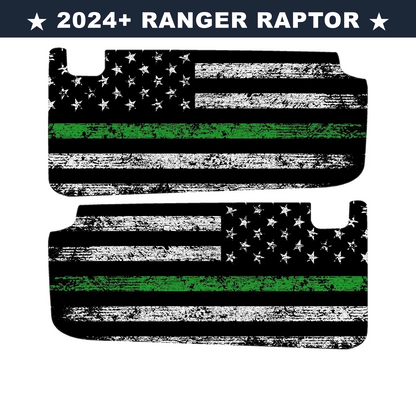 Freedom Series Sun Visor Overlays (Printed Series) - 2024+ Ranger Raptor (with Homelink) - 24RGRVISORFULLFREE-RWBHL-24RGRVISORFULLFREE-BWHL-24RGRVISORFULLFREE-TBLHL-24RGRVISORFULLFREE-TRLHL-24RGRVISORFULLFREE-TGLHL-  DRIVEN - 15
