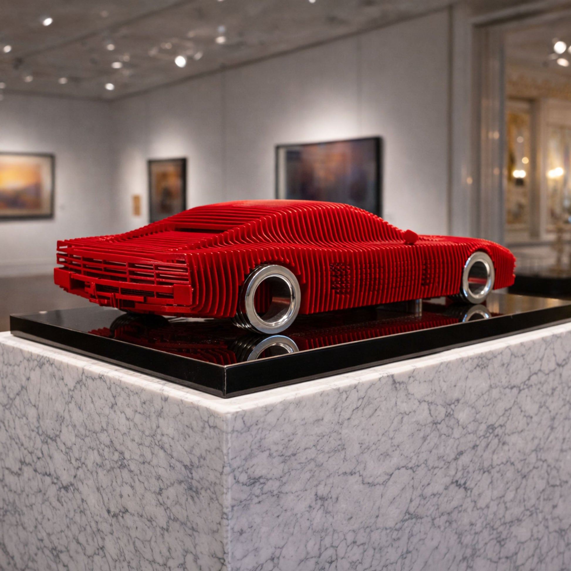 Terra Rossa Metal Car Sculpture - MT1495 - sku-47377263558895-  DRIVEN - 4
