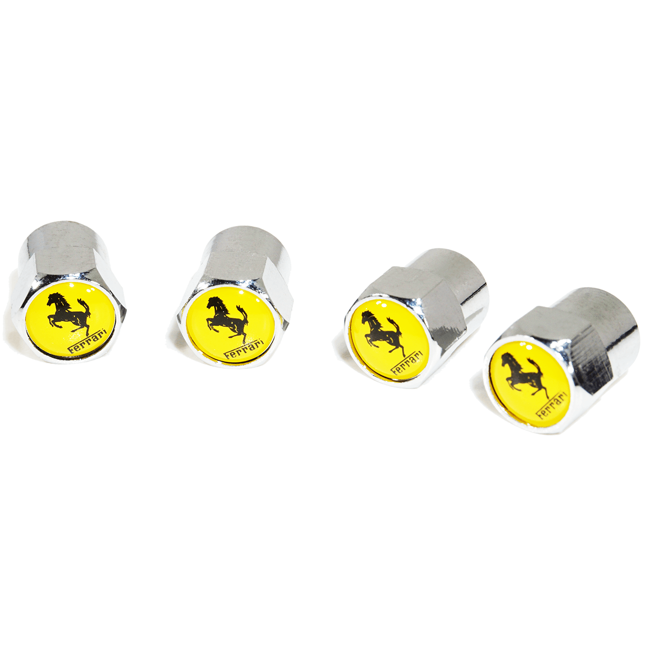Chrome Valve Stem Tire Caps, Style: Italian Prancing Horse - ZSD-577567-  DRIVEN - 1