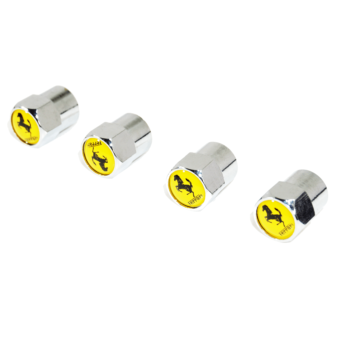 Chrome Valve Stem Tire Caps, Style: Italian Prancing Horse - ZSD-577567-  DRIVEN - 2