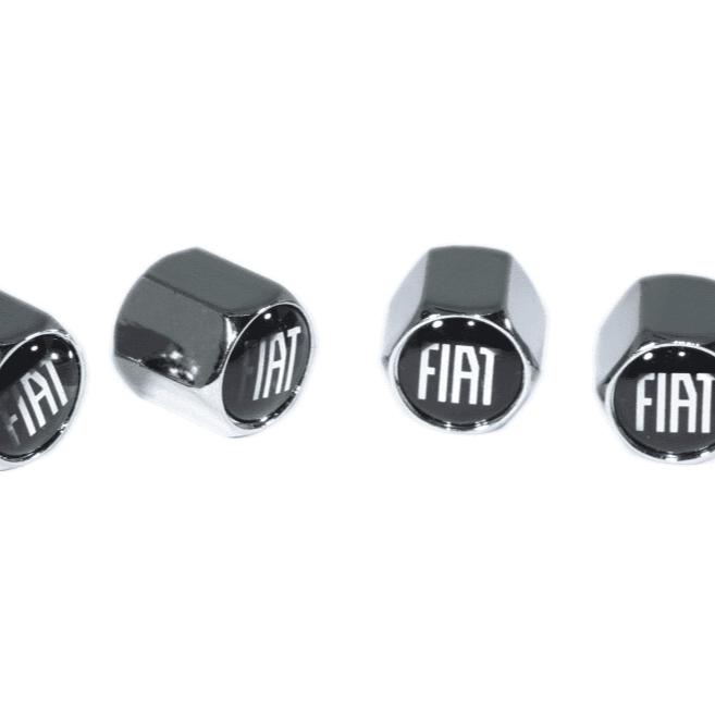 Chrome Valve Stem Tire Caps, Style: Fiat - ZSD-567612-  DRIVEN - 1