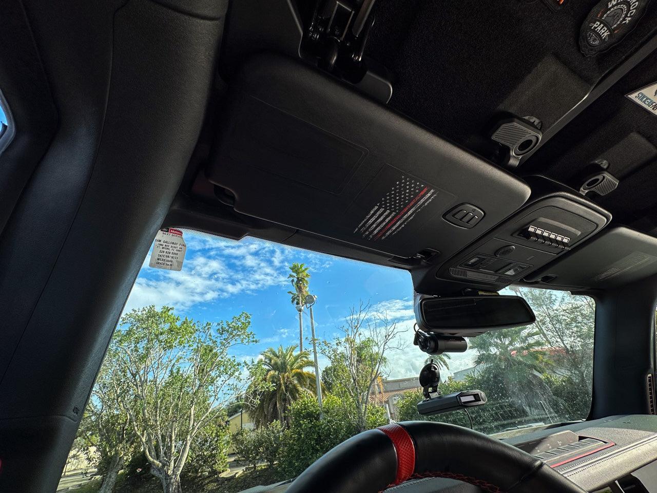 American Flag Sun Visor Warning Overlays - 2024+ Land Cruiser - 24LANDCRUISERSUNVFL-CG-24LANDCRUISERSUNVFL-DAF-24LANDCRUISERSUNVFL-DTBL-24LANDCRUISERSUNVFL-DTRL-24LANDCRUISERSUNVFL-TBL-  DRIVEN - 6