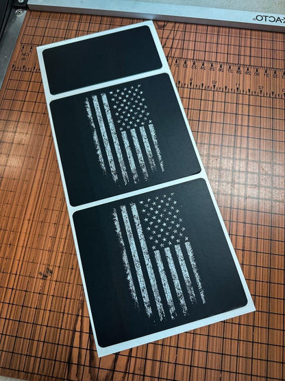 Flag Sun Visor Warning Overlays - 2021+ Bronco / 2024+ Ranger Raptor - 21BRONCOSUNVFL-CG-21BRONCOSUNVFL-DAF-21BRONCOSUNVFL-DTBL-21BRONCOSUNVFL-DTRL-21BRONCOSUNVFL-TBL-  DRIVEN - 20