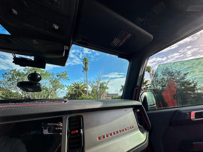 American Flag Sun Visor Warning Overlays - 2024+ Land Cruiser - 24LANDCRUISERSUNVFL-CG-24LANDCRUISERSUNVFL-DAF-24LANDCRUISERSUNVFL-DTBL-24LANDCRUISERSUNVFL-DTRL-24LANDCRUISERSUNVFL-TBL-  DRIVEN - 8