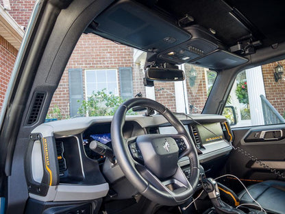 Flag Sun Visor Warning Overlays - 2021+ Bronco / 2024+ Ranger Raptor - 21BRONCOSUNVFL-CG-21BRONCOSUNVFL-DAF-21BRONCOSUNVFL-DTBL-21BRONCOSUNVFL-DTRL-21BRONCOSUNVFL-TBL-  DRIVEN - 6