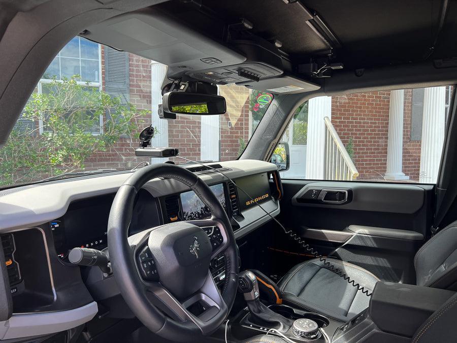 Flag Sun Visor Warning Overlays - 2021+ Bronco / 2024+ Ranger Raptor - 21BRONCOSUNVFL-CG-21BRONCOSUNVFL-DAF-21BRONCOSUNVFL-DTBL-21BRONCOSUNVFL-DTRL-21BRONCOSUNVFL-TBL-  DRIVEN - 8