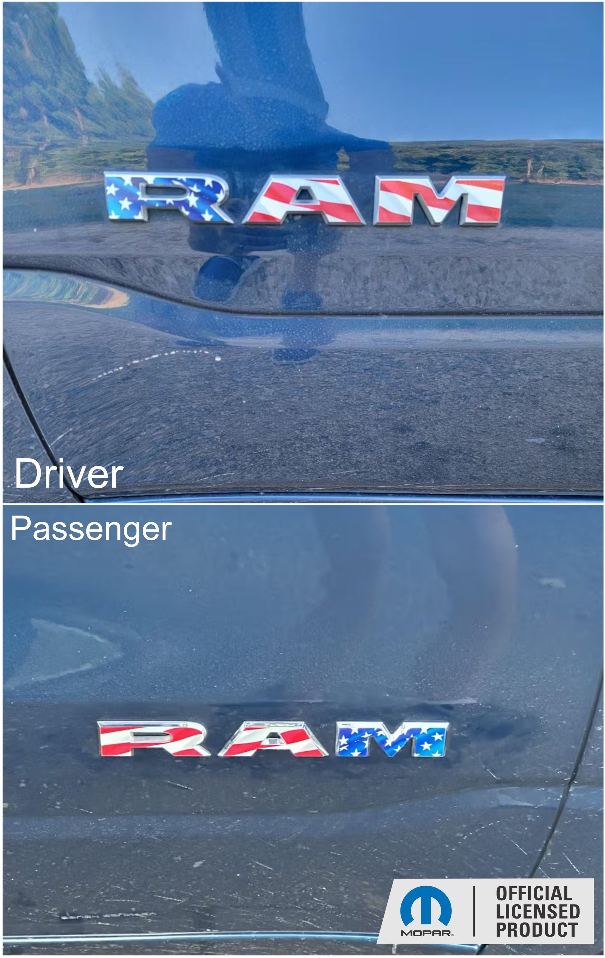 RAM Door Emblem Overlay Decals   - 2019-2024 Ram 2500, 3500 - sku-44824228462779-sku-44824228495547-sku-44824228528315-sku-44824228561083-sku-44824228593851-  DRIVEN - 4