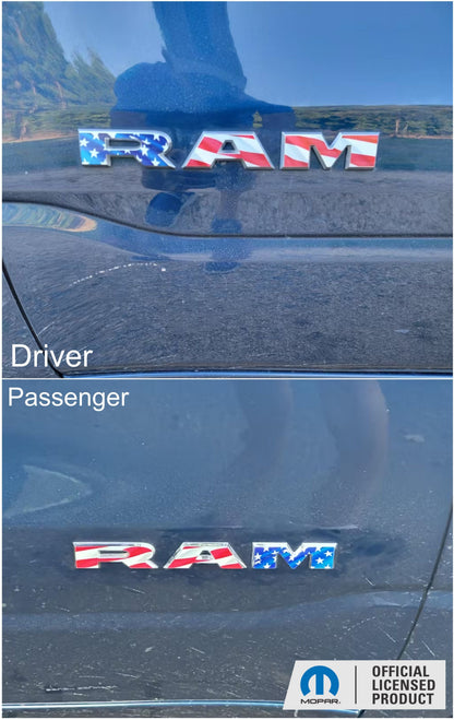RAM Door Emblem Overlay Decals   - 2019-2024 Ram 2500, 3500 - sku-44824228462779-sku-44824228495547-sku-44824228528315-sku-44824228561083-sku-44824228593851-  DRIVEN - 4