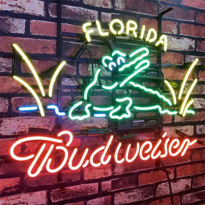 Florida Gator Budweiser Neon Signs Light - ME210-  DRIVEN - 3