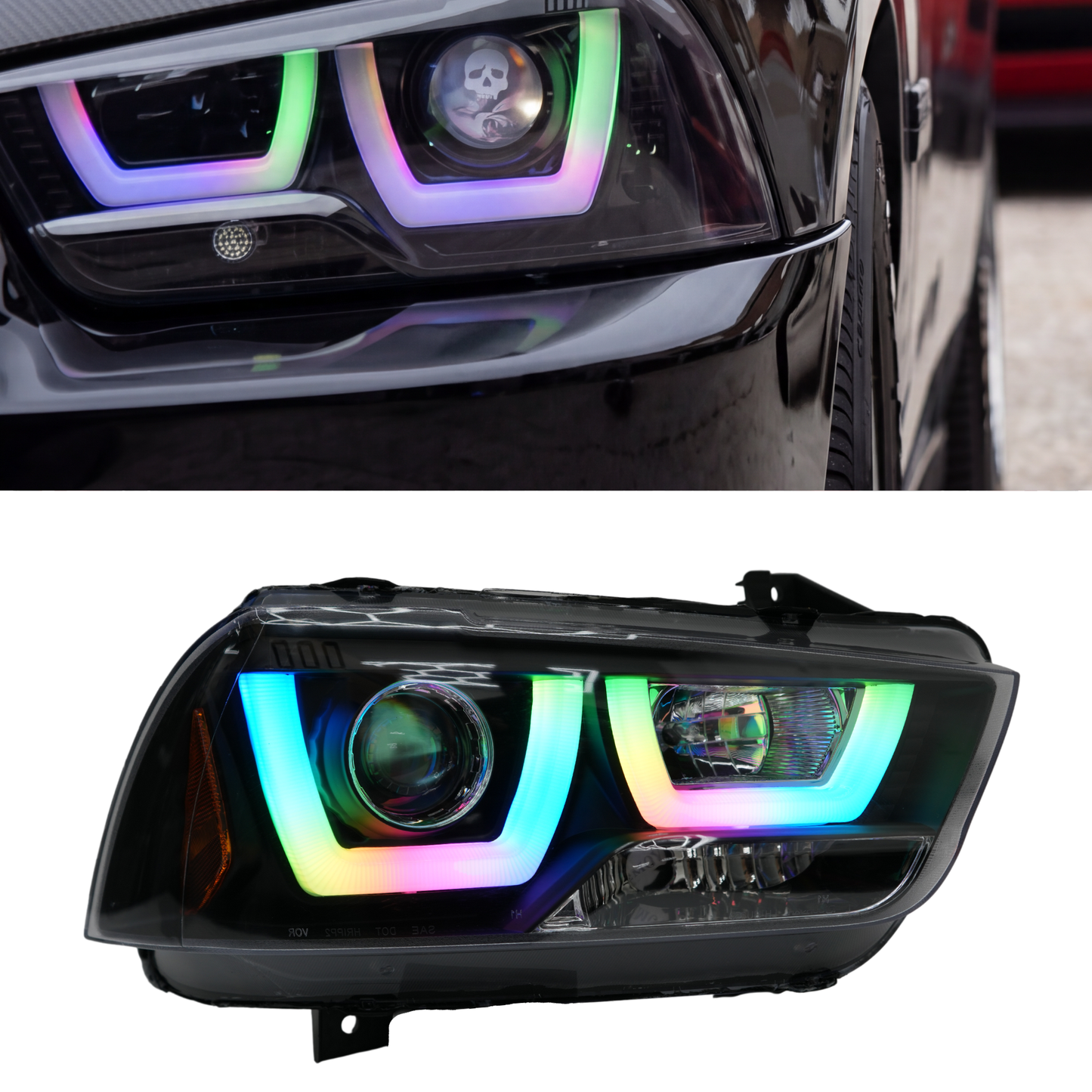Dodge Charger Spec-D Multicolor Flow DRL Boards (2011-2014) - F19 | A20 | P2 -BX1-  DRIVEN - 14
