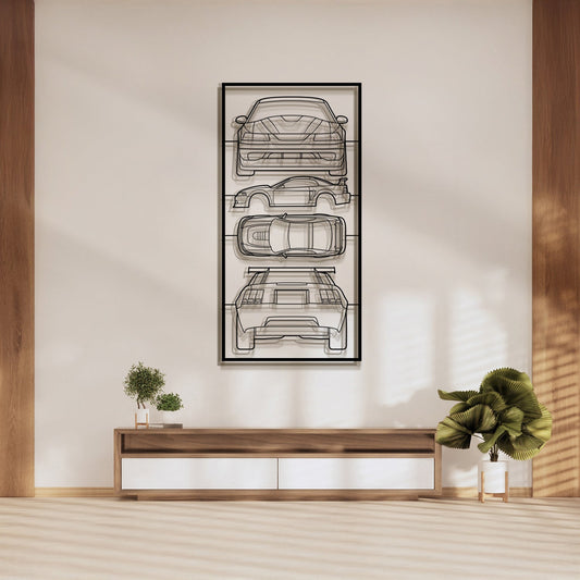 2000 Mustang SVT Cobra R Quad Profile Metal Frame Silhouette - MT1451 - MT1451B99-MT1451B115-MT1451B140-  DRIVEN - 1