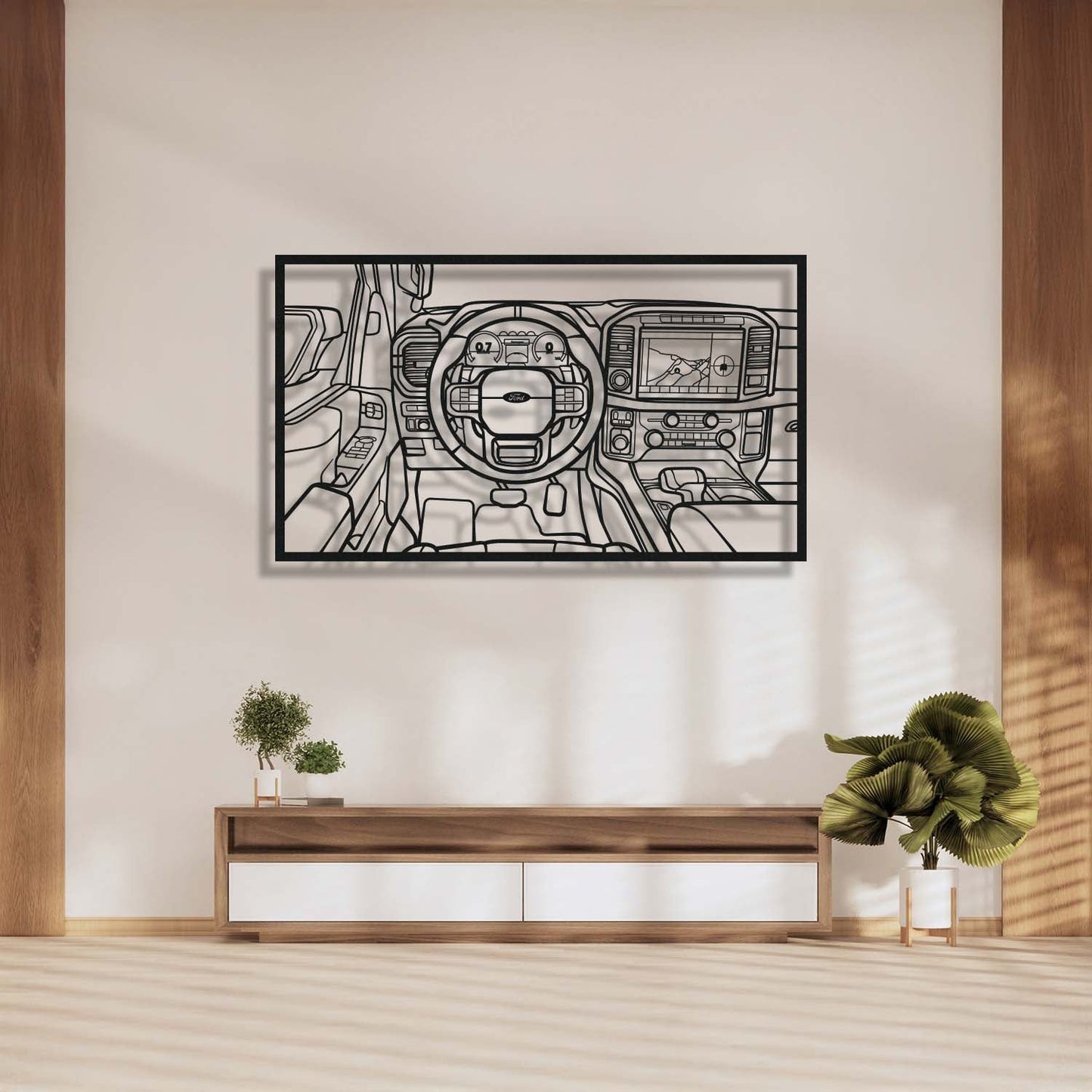 F150 Raptor Driver's Cockpit Metal Frame Wall Art - MT1468 - MT1468B99-MT1468B115-MT1468B140-  DRIVEN - 1