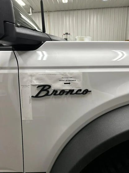 Ford Bronco Cursive Script Metal Emblem Templates - 2021+ Bronco - dcrC6TZ-16098-INSTALL-dcrC6TZ-16098-INSTALL-1-dcrC6TZ-16098-INSTALL-2-dcrC6TZ-16098-INSTALL-3-  DRIVEN - 14