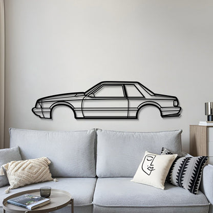 1989 Mustang Foxbody Metal Car Wall Art - MT0225 - MT0225B49L-MT0225B69L-MT0225B80L-MT0225B99L-MT0225B120L-  DRIVEN - 4