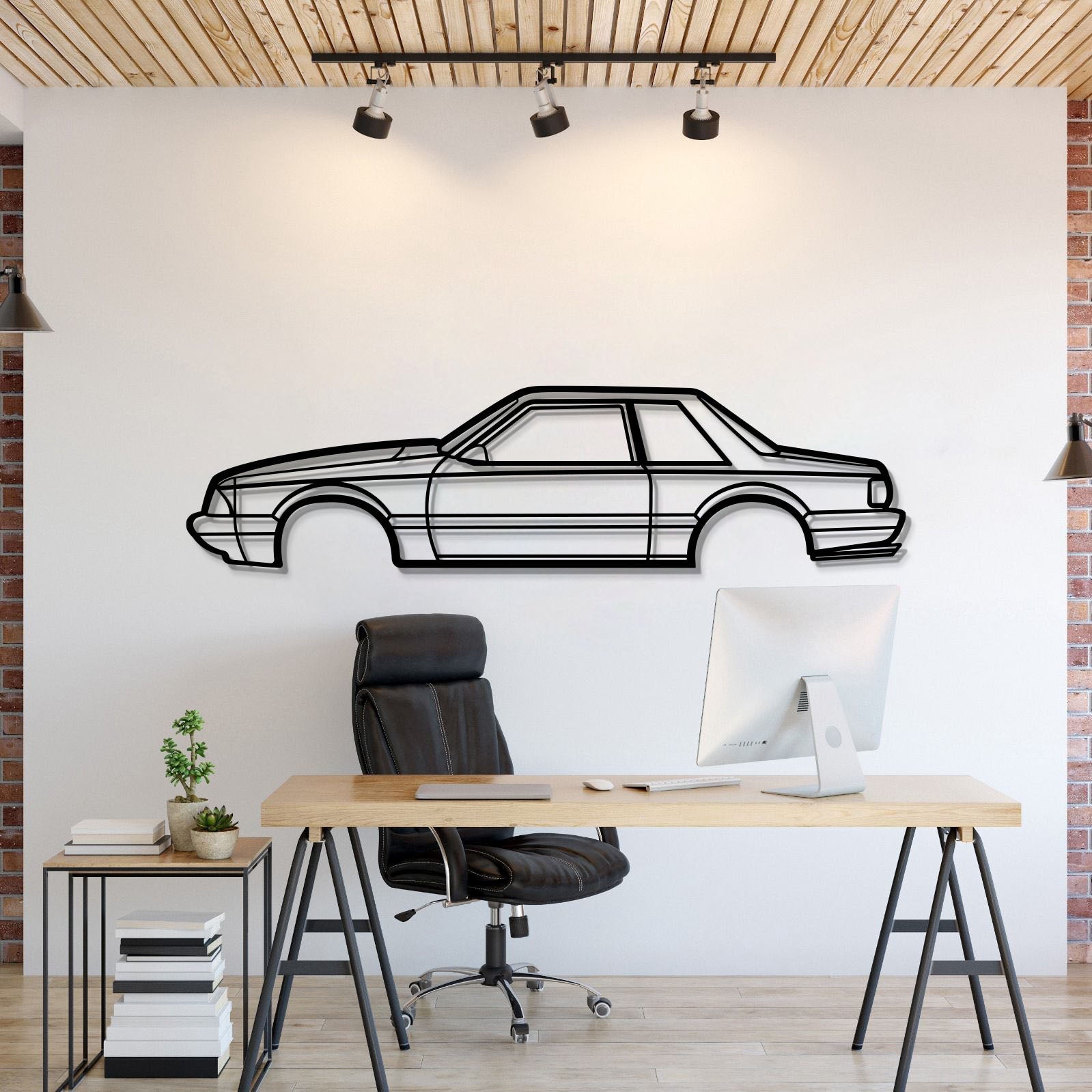 1989 Mustang Foxbody Metal Car Wall Art - MT0225 - MT0225B49L-MT0225B69L-MT0225B80L-MT0225B99L-MT0225B120L-  DRIVEN - 1