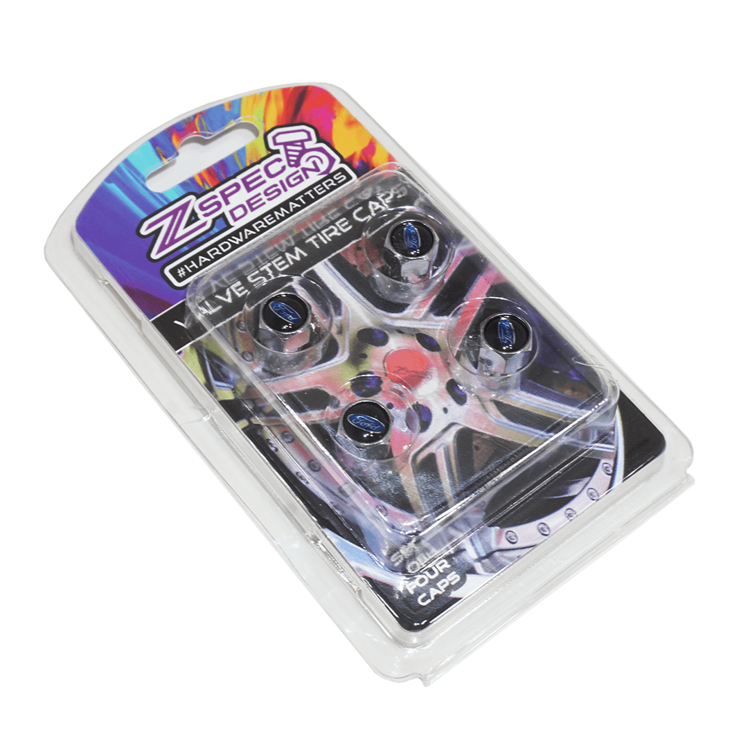 Chrome Valve Stem Tire Caps, Style: Ford Oval Style - ZSD-577574-  DRIVEN - 2
