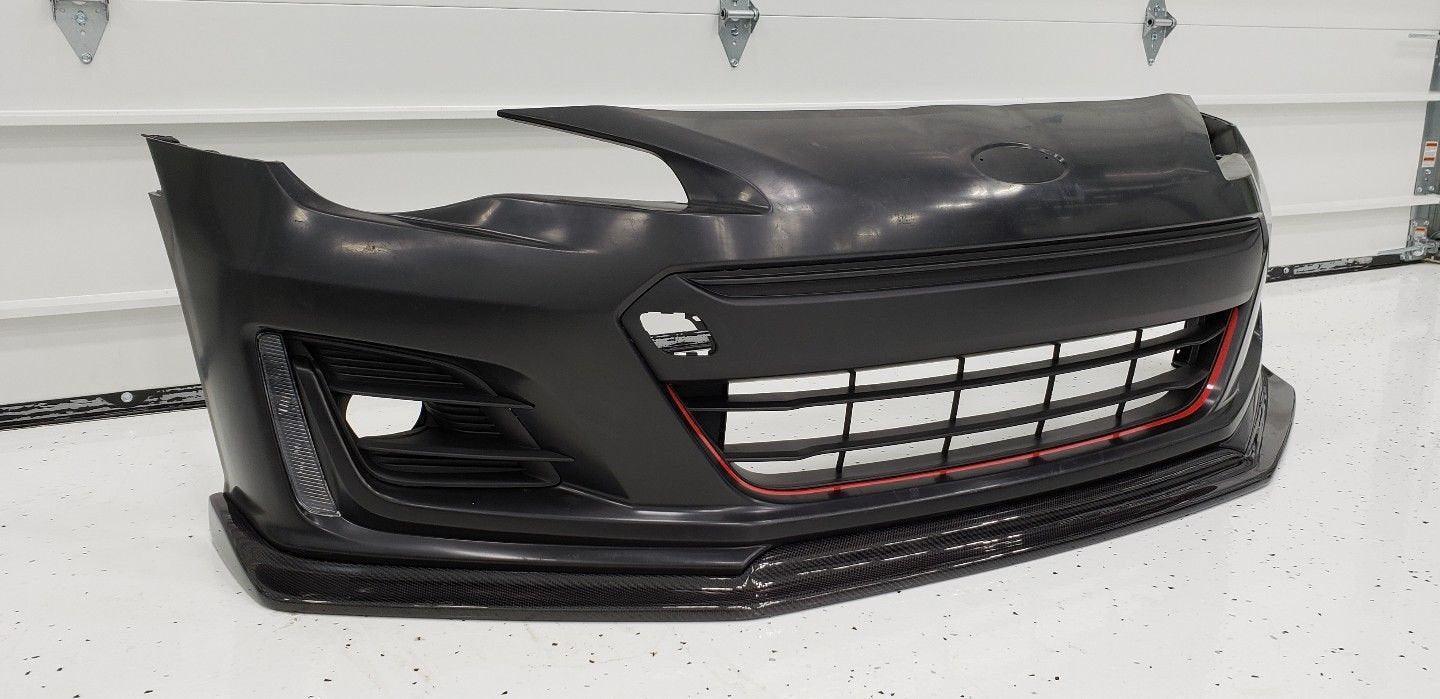Front Bumper STI TS Style Pinstripe - 2013-2021 BRZ - 13BRZSTIFB-BL-13BRZSTIFB-GD-13BRZSTIFB-GR-13BRZSTIFB-OR-13BRZSTIFB-PI-  DRIVEN - 1