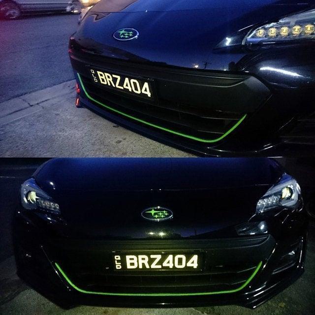 Front Bumper STI TS Style Pinstripe - 2013-2021 BRZ - 13BRZSTIFB-BL-13BRZSTIFB-GD-13BRZSTIFB-GR-13BRZSTIFB-OR-13BRZSTIFB-PI-  DRIVEN - 2