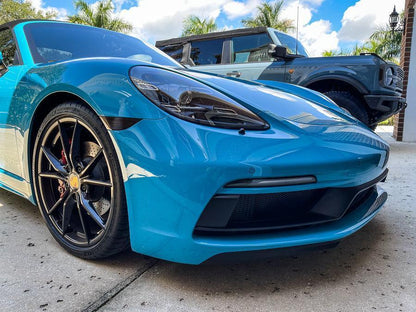 Front Sidemarker Overlays - 12-18 911 (991) / 16-25 Boxster & Cayman (718) - 991718SMDS-991718SMLS-991718SMST-991718SMGY-991718SMHC-  DRIVEN - 1