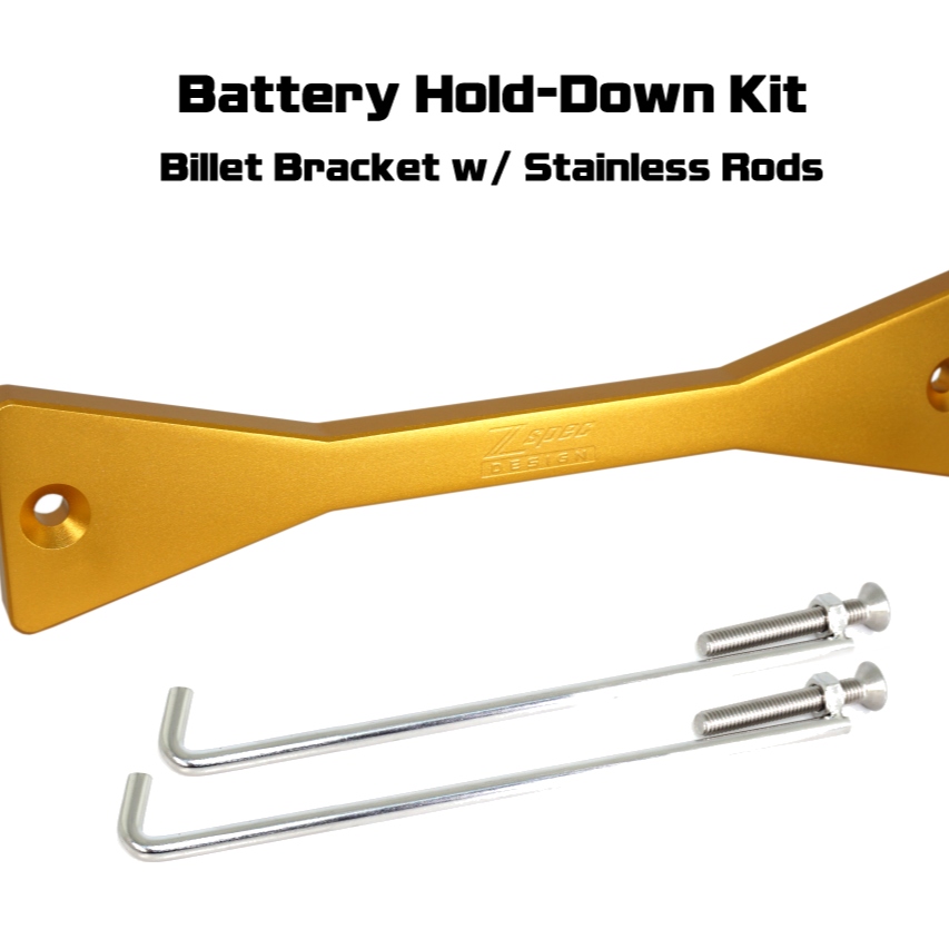 ZSPEC Battery Hold Down/Bracket for Datsun Z/ZX Cars, Billet w/ Stainless Hardware - ZSD-567704-ZSD-567711-ZSD-567728-ZSD-567735-ZSD-567742-  DRIVEN - 5