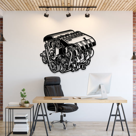 GM 6.2 Liter V8 Small Block LS3 Metal Engine Block Wall Art - MTEB-0004 - MTEB-0004B99-MTEB-0004B120-MTEB-0004B138-  DRIVEN - 1