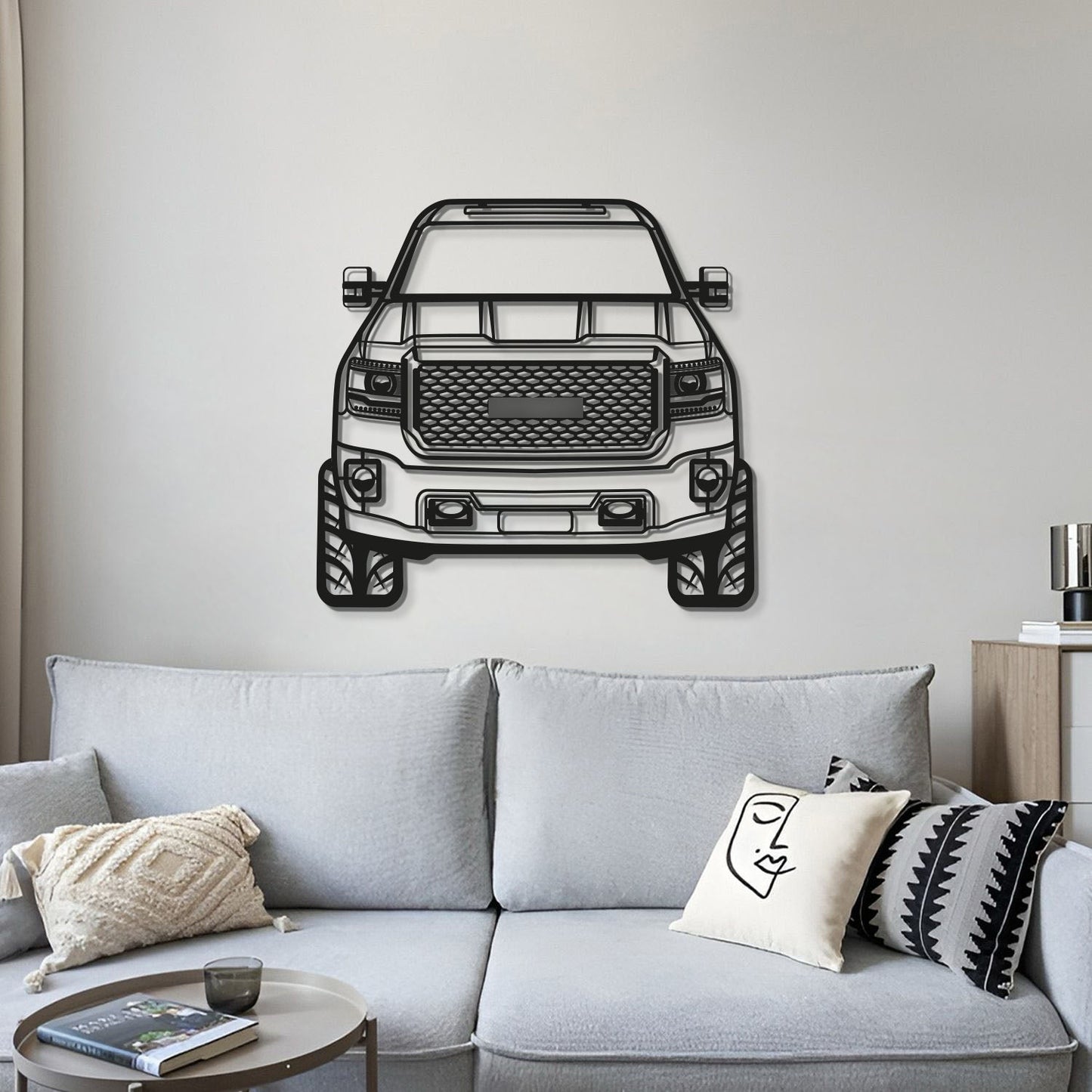 2016 Denali Sierra 3500HD Front View Metal Car Wall Art - MT0562 - MT0562B49-MT0562B80-MT0562B99-MT0562B115-MT0562B140-  DRIVEN - 4