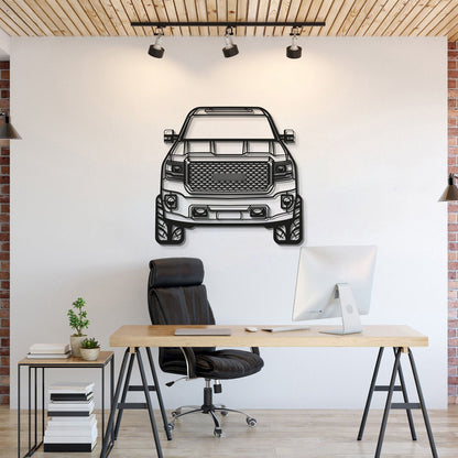 2016 Denali Sierra 3500HD Front View Metal Car Wall Art - MT0562 - MT0562B49-MT0562B80-MT0562B99-MT0562B115-MT0562B140-  DRIVEN - 1
