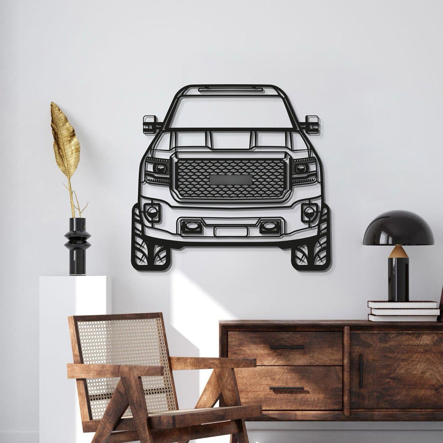 2016 Denali Sierra 3500HD Front View Metal Car Wall Art - MT0562 - MT0562B49-MT0562B80-MT0562B99-MT0562B115-MT0562B140-  DRIVEN - 6