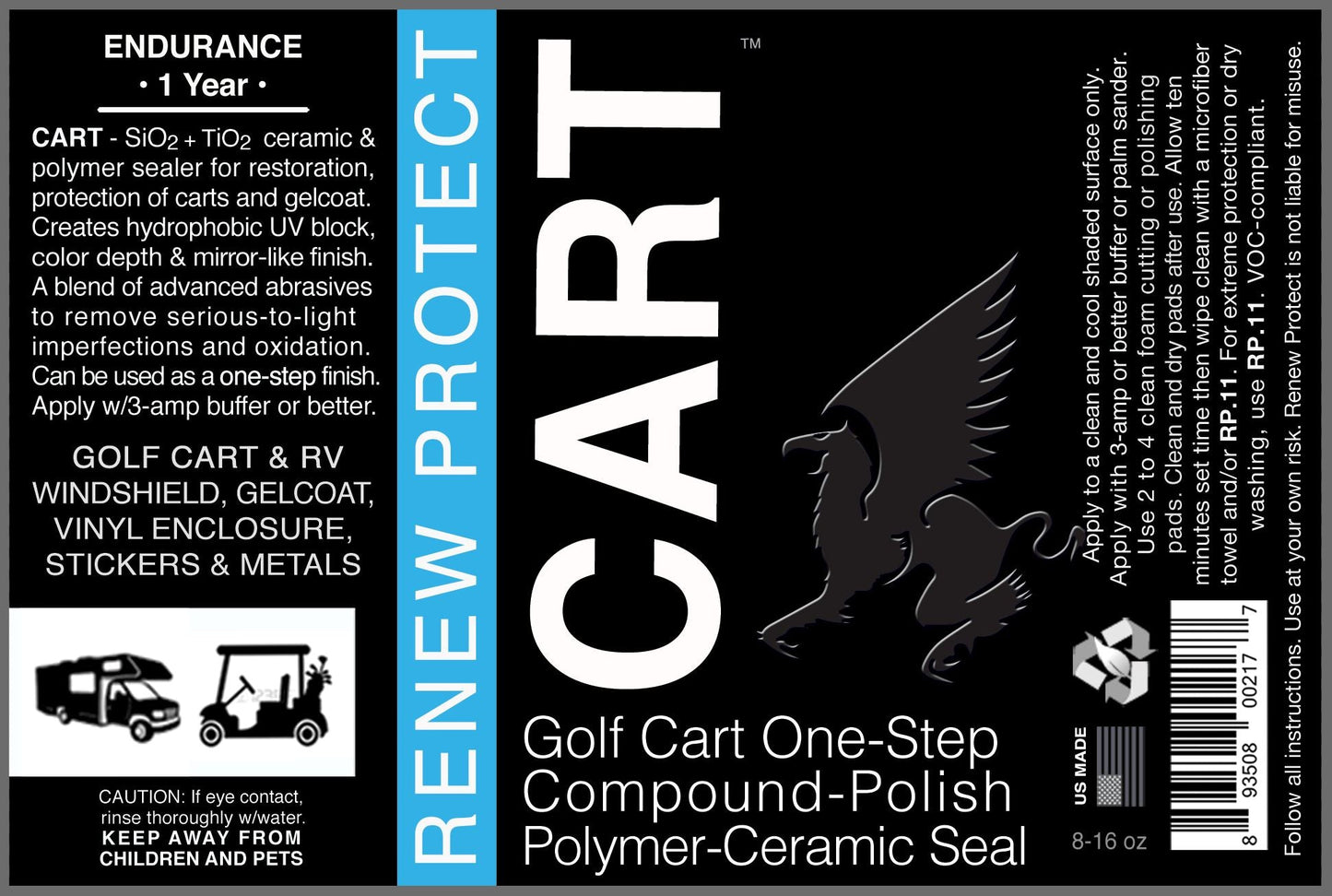 D3 RENEW PROTECT | CART/RV Kit | Polish & Sealant | 80oz – RV, Golf Cart - CART/RV 64OZ FULL KIT-CART/RV 8OZ KIT-sku-43920562553048-  DRIVEN - 9