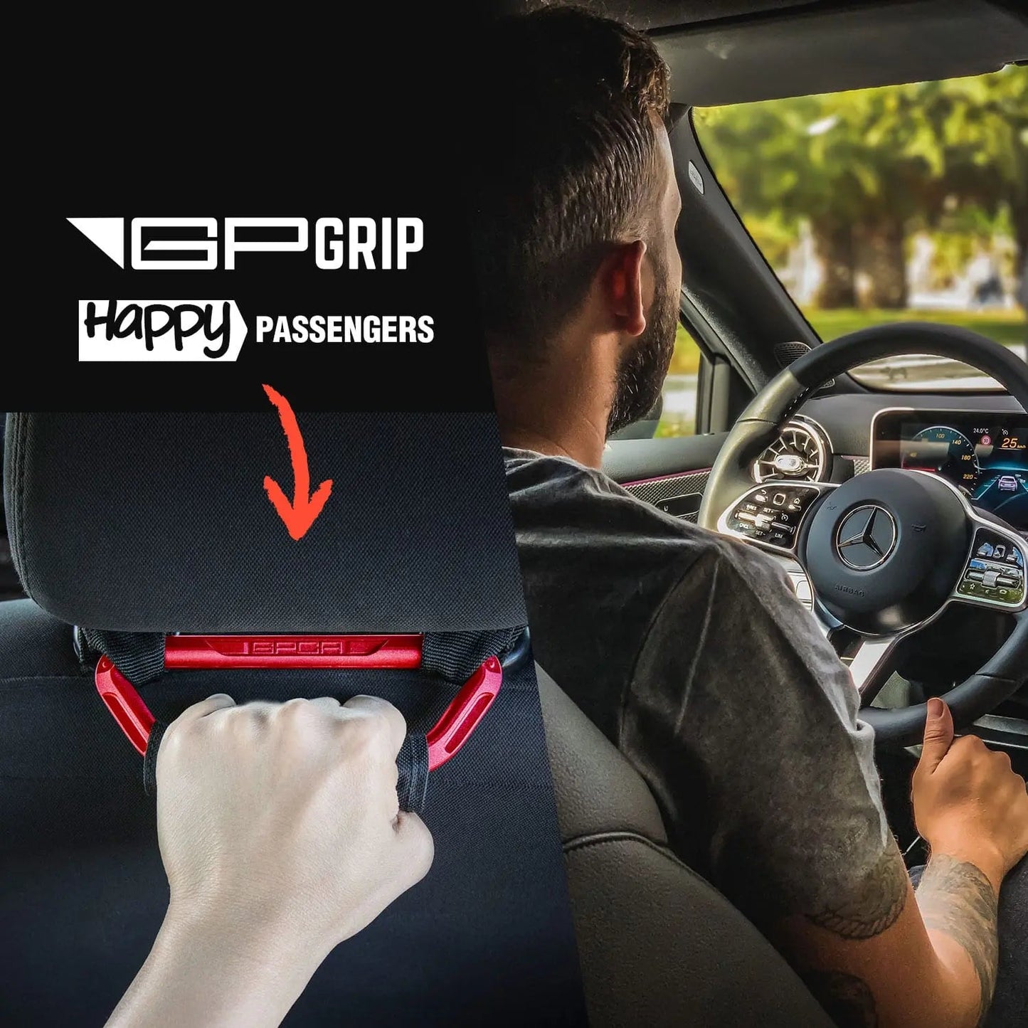 GP BACK GRIP PRO Red X 2 - BG-P2-RED-  DRIVEN - 8