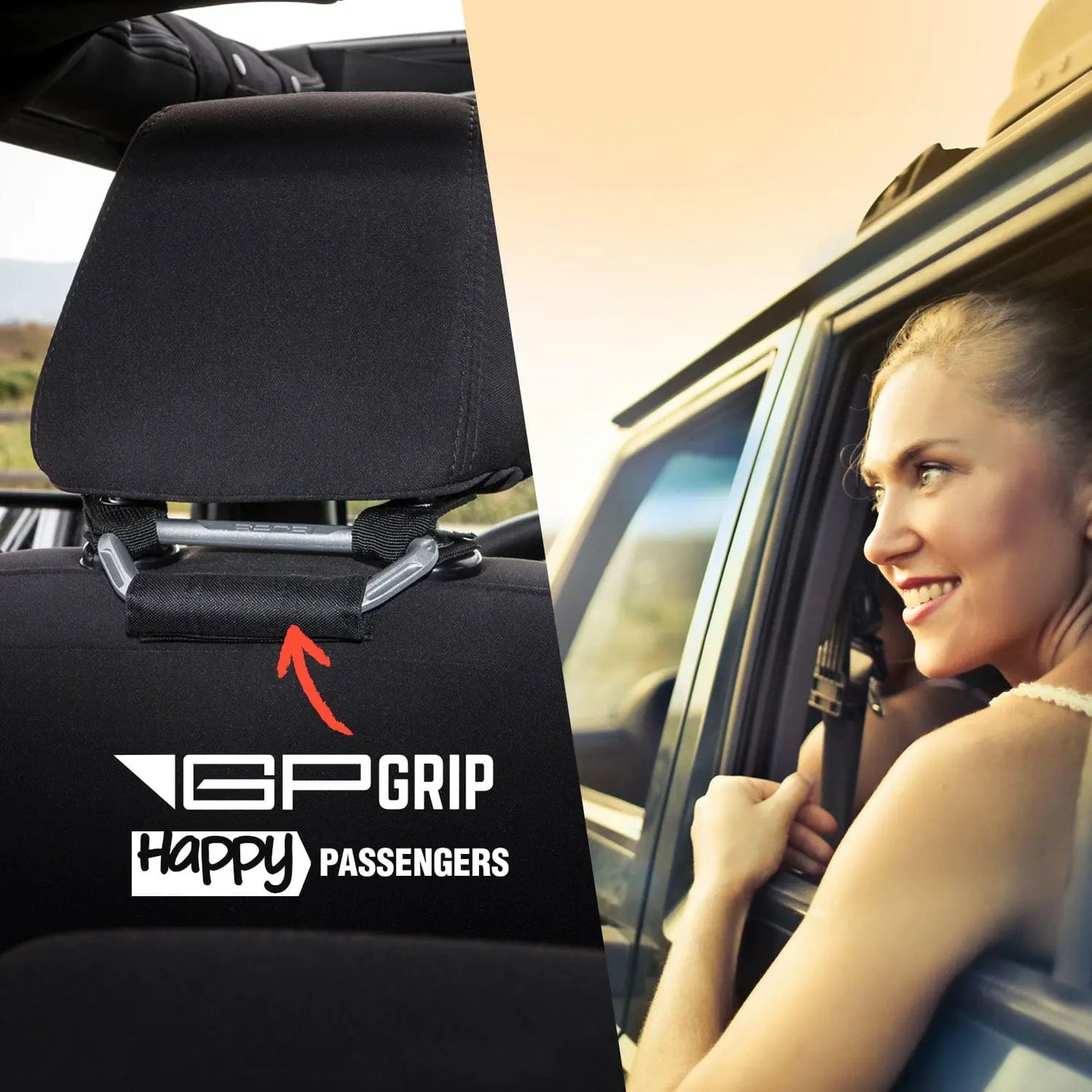 GP Back Grip PRO — Rear Headrest Handles for All Cars & Trucks - BG-P2-RD-BG-P4-RD-BGX-P2-RED-BGX-P4-RED-BG-P2-BLK-  DRIVEN - 13
