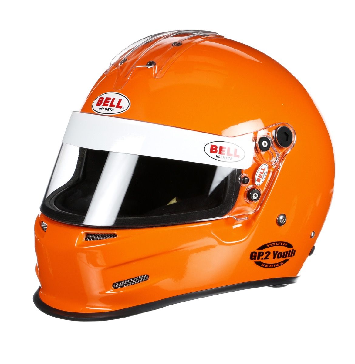 bell gp2 blue helmet Bell GP2 Youth Kart and Auto Racing Helmet SFI 24.1, SFI 24.1 | Safety Orange