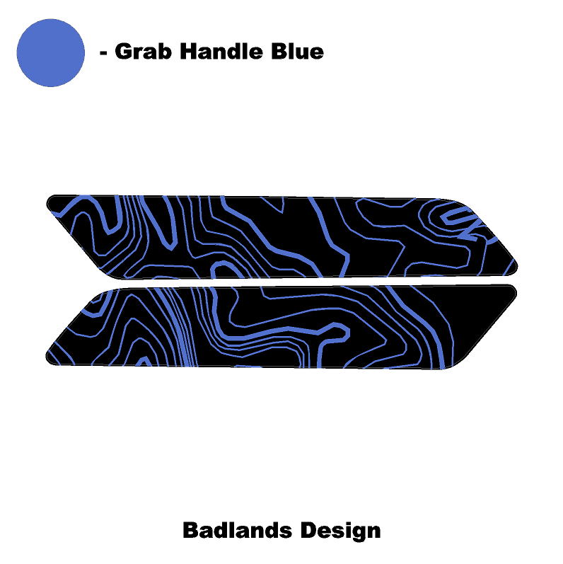 Topo Interior Rear Door Grab Handle Overlay Kit (Printed Series) - 2021+ Bronco 4 Door