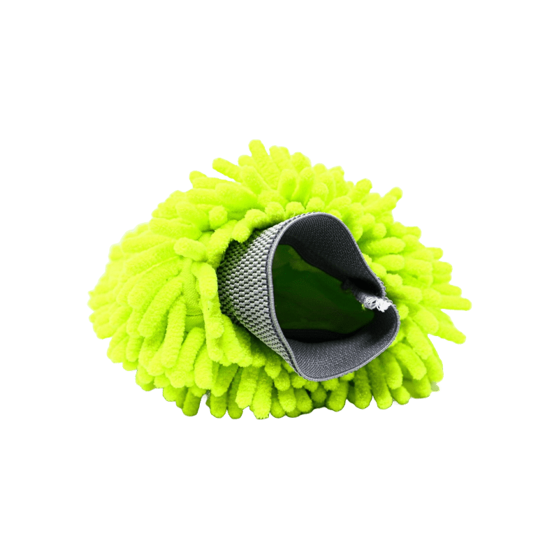 Green Microfiber Chenille Wash Mitt - MFWM-GRN-  DRIVEN - 2