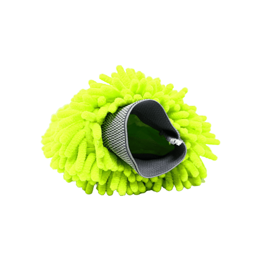 Green Microfiber Chenille Wash Mitt - MFWM-GRN-  DRIVEN - 2